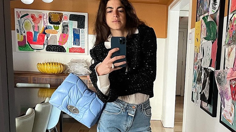 Leandra Medine Posing