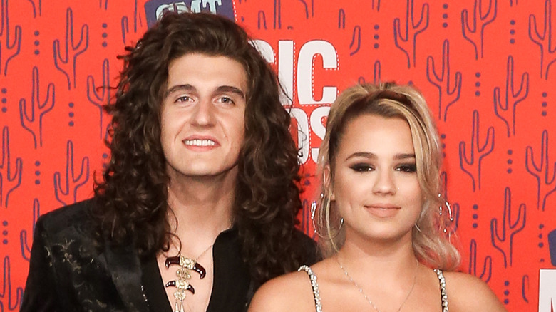 Cade Foehner and Gabby Barrett on the red carpet