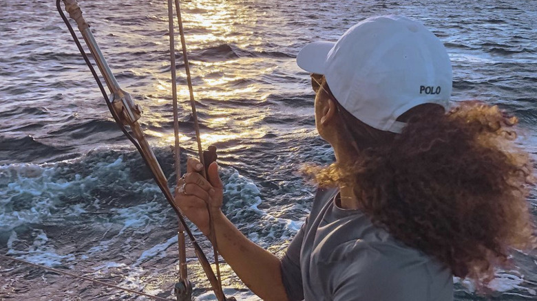 Gabriela Barragan sailing