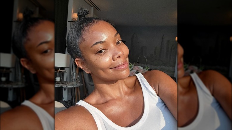 gabrielle union in makeup-free selfie