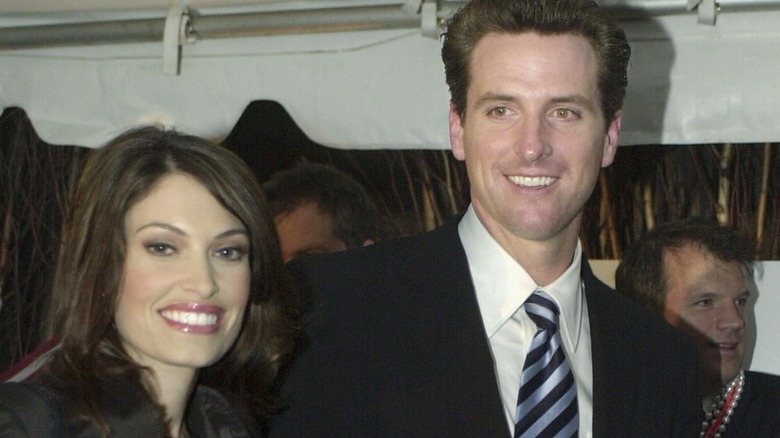 Kimberly Guilfoyle and Gavin Newsom smiling