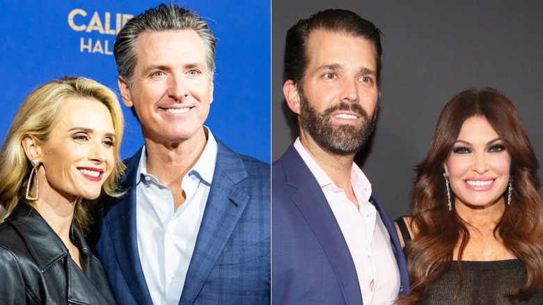 Gavin Newsom and Kimberly Guilfoyle with their new spouses