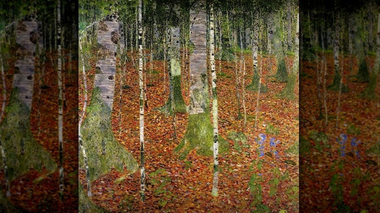 "Birch Forest" mirror border