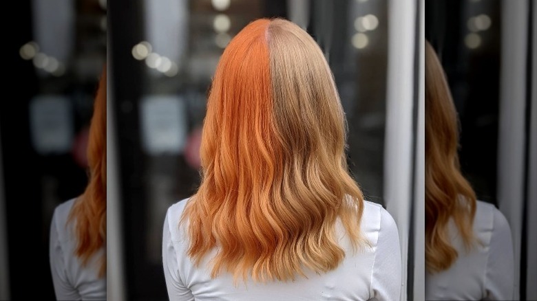 Peach and apricot hair