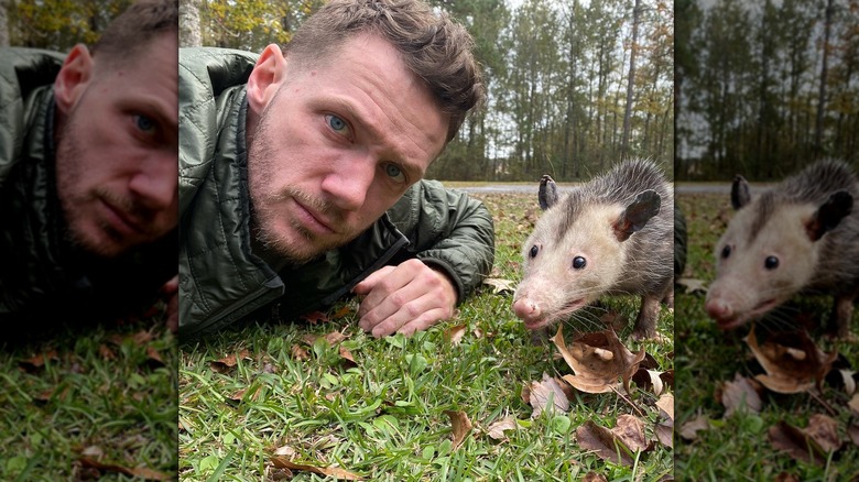 Johnny Wactor in outdoor selfie with furry friend