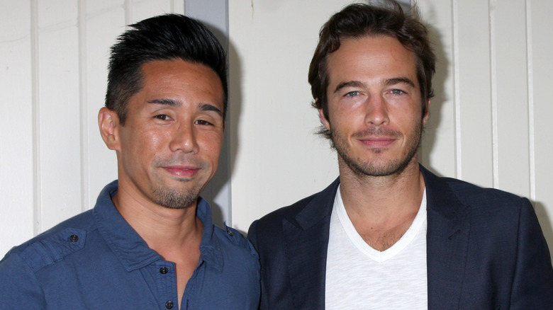 Parry Shen and Ryan Carnes smirking