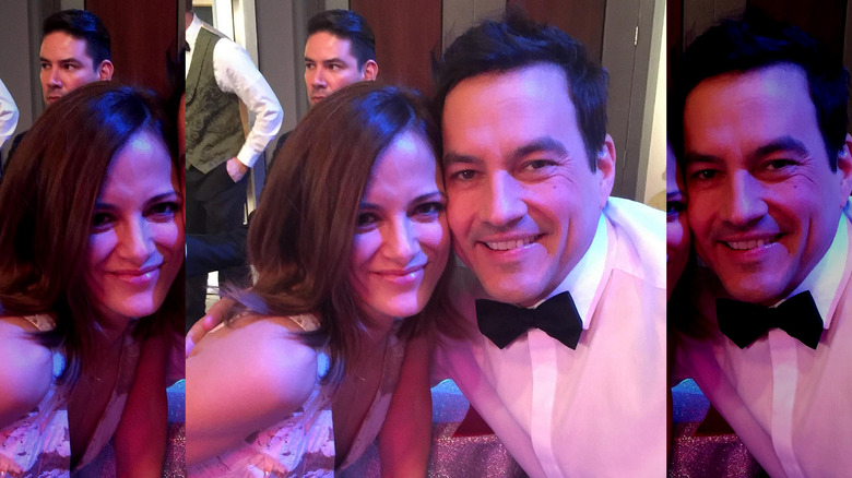 General Hospital's Rebecca Budig and Tyler Christopher smiling