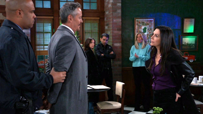 General Hospital's Mr. Brennan looking smarmy as Anna needles him