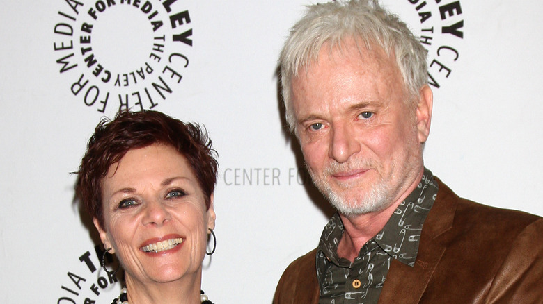 Jane Elliot and Anthony Geary smiling