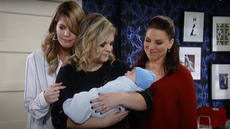 Nina, Maxie, Liesl, and baby James