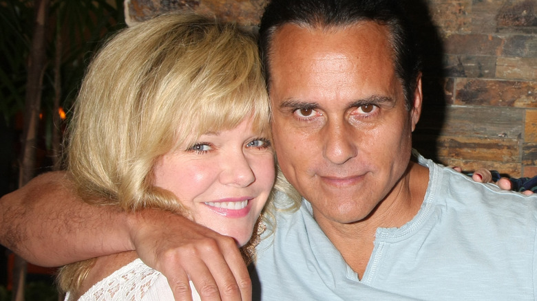 Maura West and Maurice Benard smiling