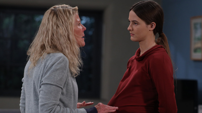 General Hospital's Heather talking to Esme