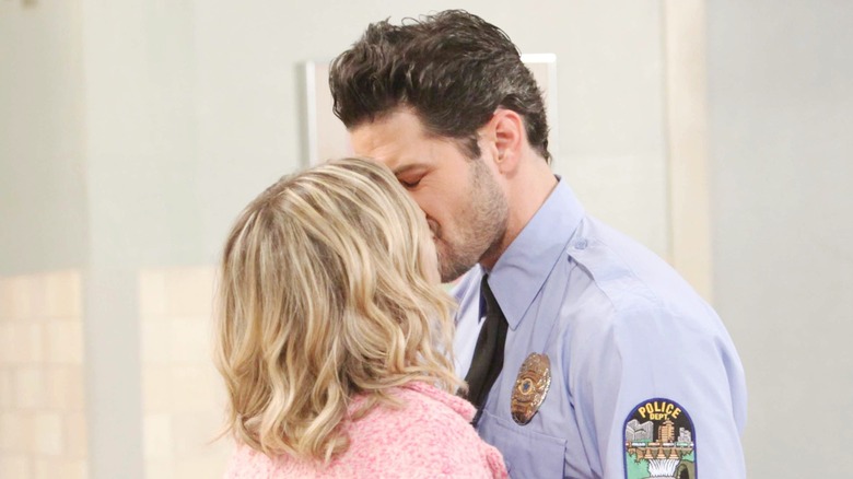 Kirsten Storms and Ryan Paevey kissing