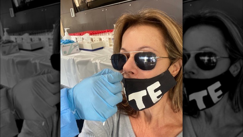 Nancy Lee Grahn getting tested for COVID