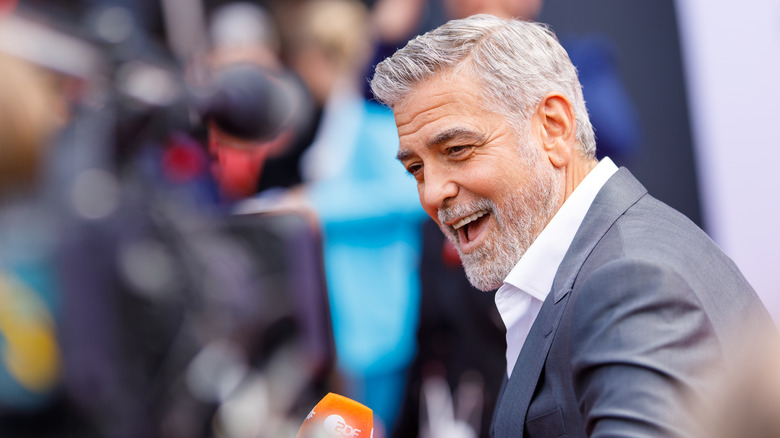 George Clooney laughing