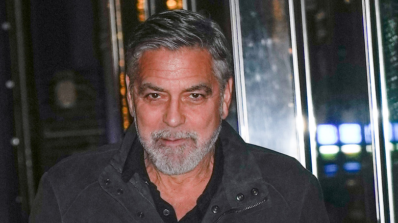 George Clooney looking pensive