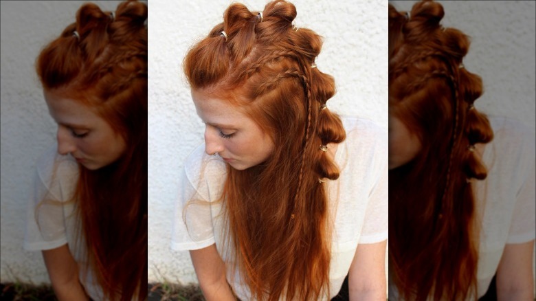 big bubble braid with tiny braids