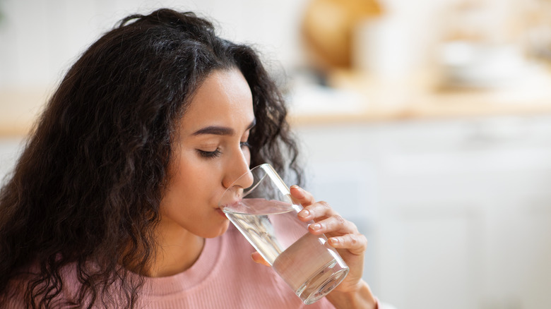 Woman drinking water 