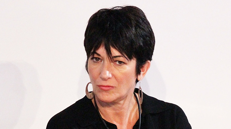 Ghislaine Maxwell staring 