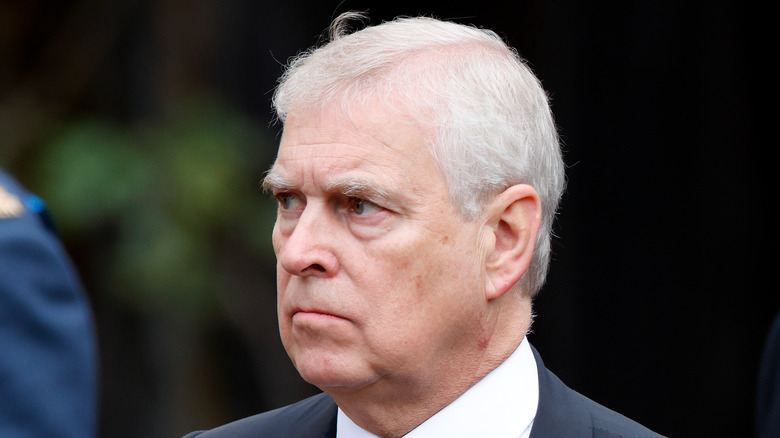 Prince Andrew staring