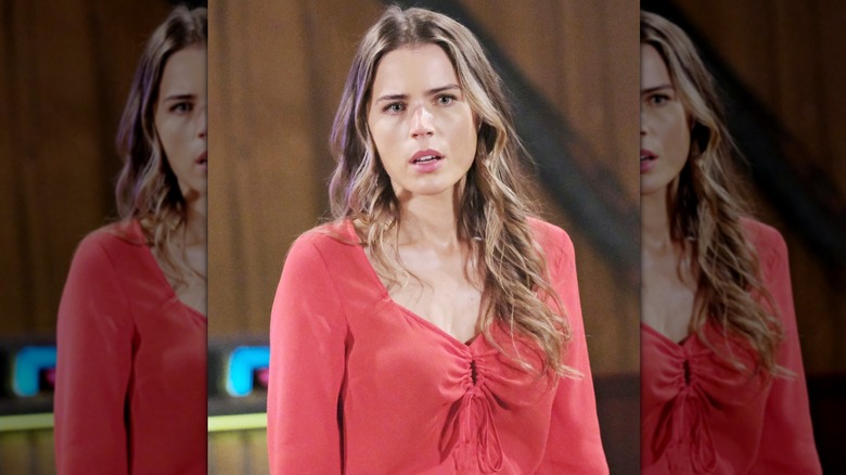 Sofia Mattsson on the General Hospital set