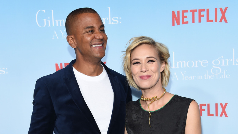 Yanic Truesdale and Liza Weil smiling