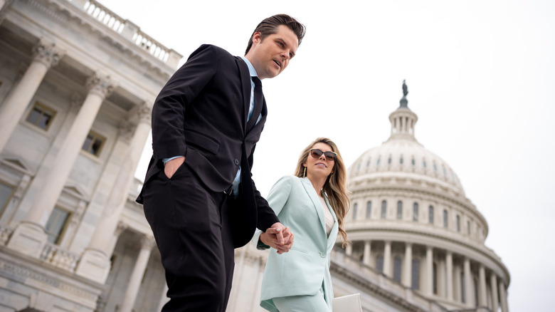 Matt and Ginger Gaetz holding hands