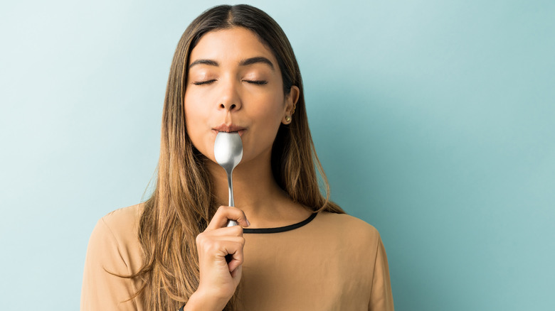 woman with spoon 