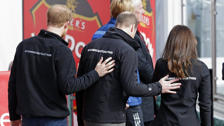 Prince Harry, Prince William, and Kate Middleton in 2016