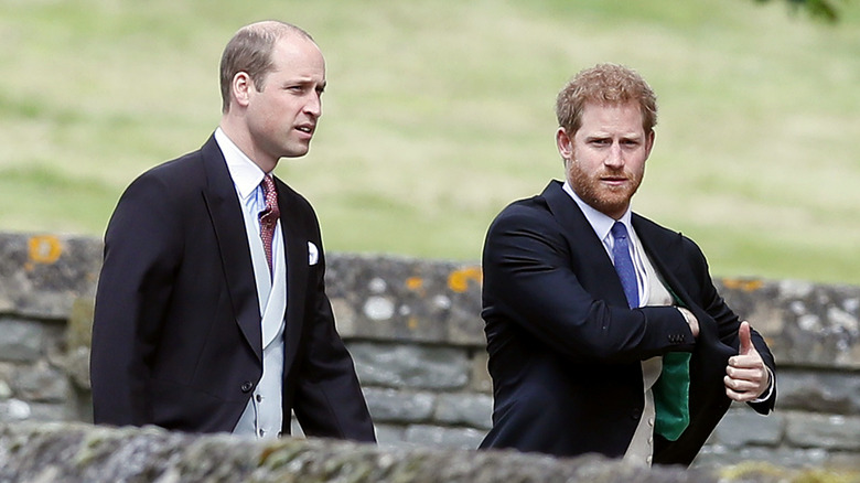 Prince William and Prince Harry at St. Mark's Church in 2017