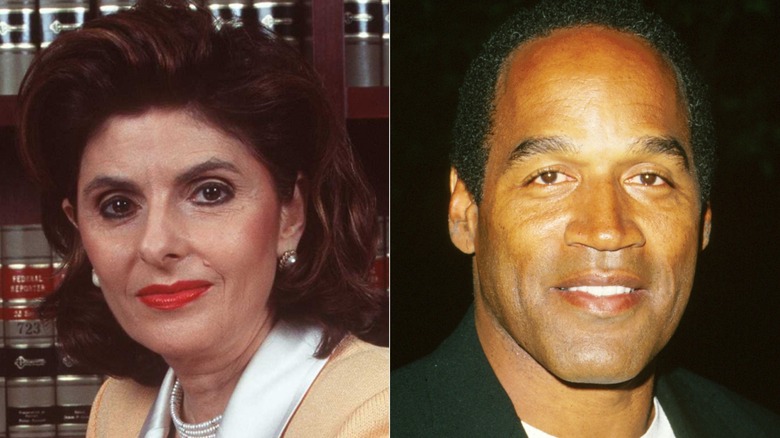 Split image of 90s Gloria Allred and OJ Simpson