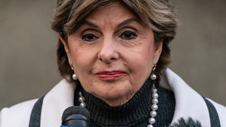 Gloria Allred with serious expression