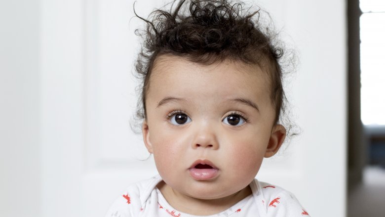 sweet baby with wild hair