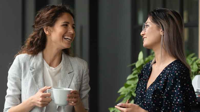 professional women smiling