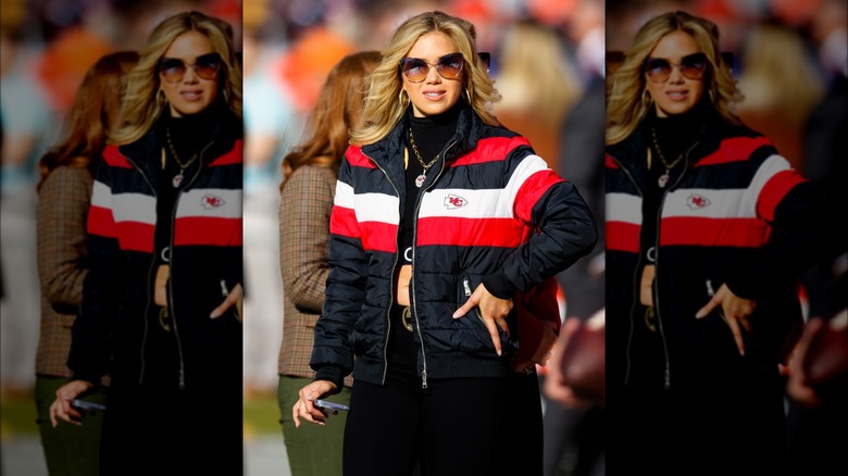 Gracie Hunt at an NFL game