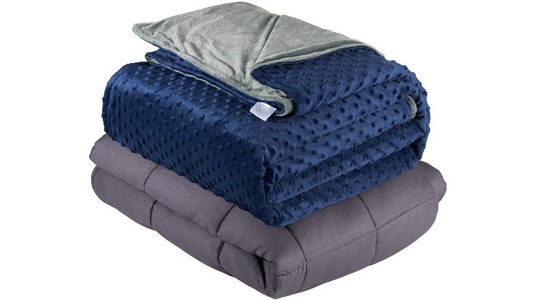 blue weighted blanket