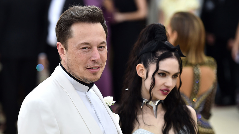 Elon Musk and Grimes on the red carpet