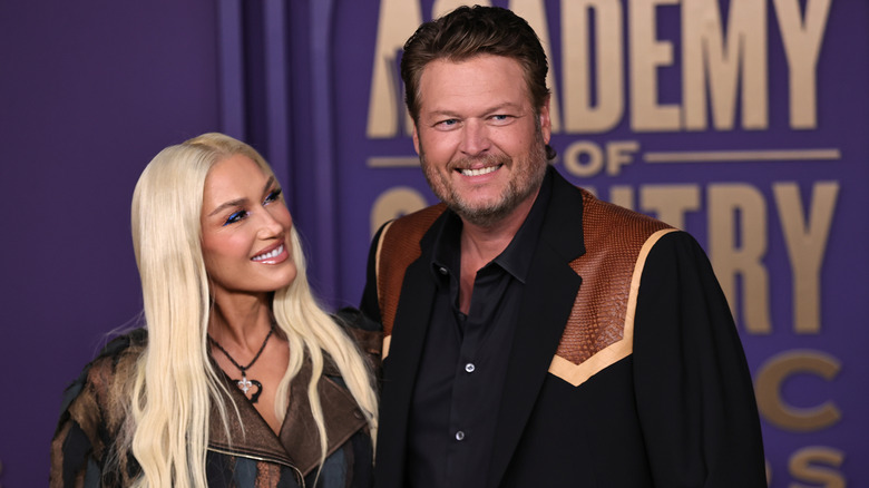 Gwen Stefani and Blake Shelton at the 59th Academy of Country Music Awards