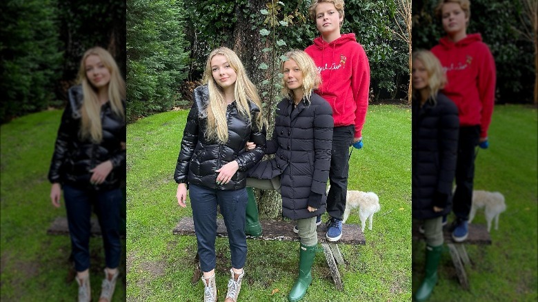 Gwyneth Paltrow with her kids, Apple and Moses