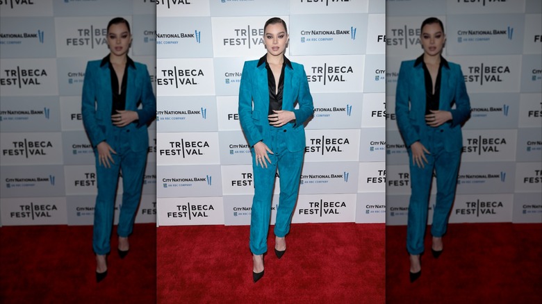 Hailee Steinfeld posing at the 2023 Tribeca Film Festival