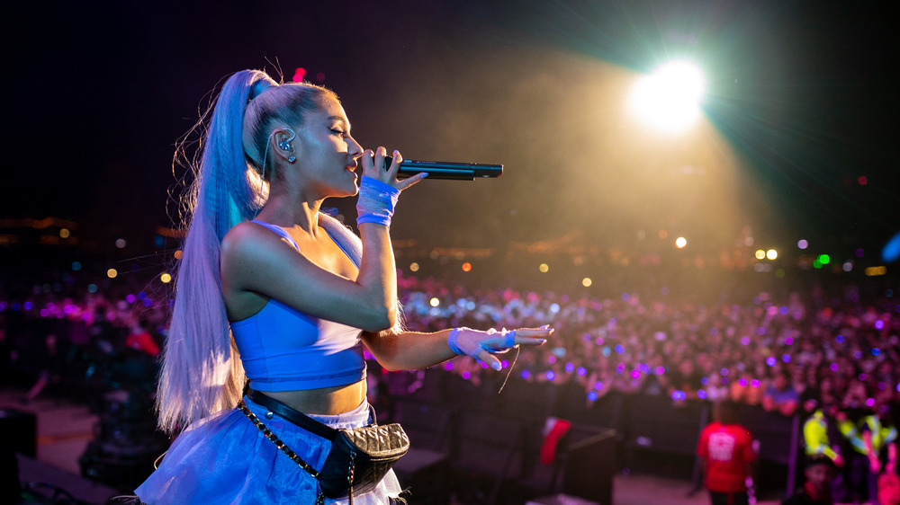 Ariana Grande performing on stage