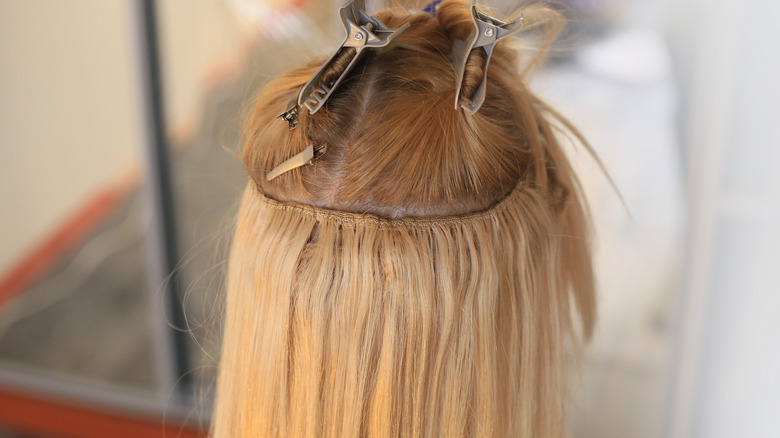 sewn-in hair extensions as a hair trend
