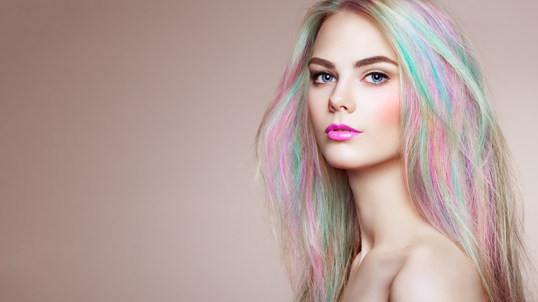 Unicorn hair, a hair trend in the 2010s