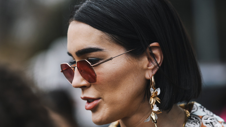 Woman with a contour bob