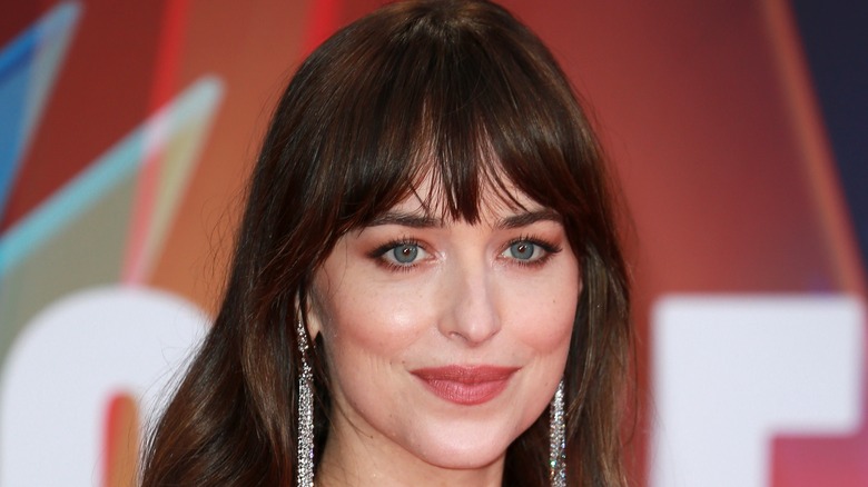 Dakota Johnson sporting bangs