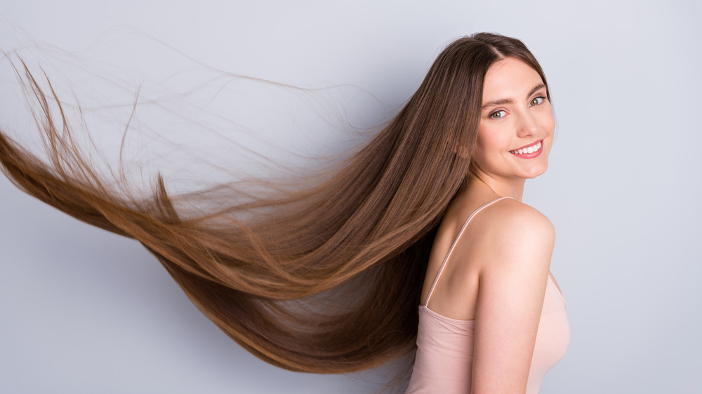 woman with long hair