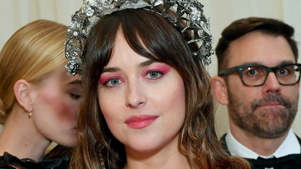 Dakota Johnson with curtain bangs