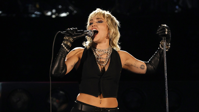 Miley Cyrus performing 