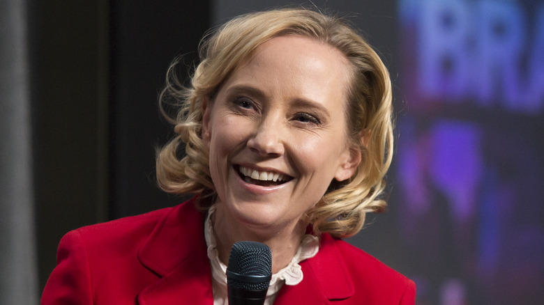 Anne Heche smiling at event