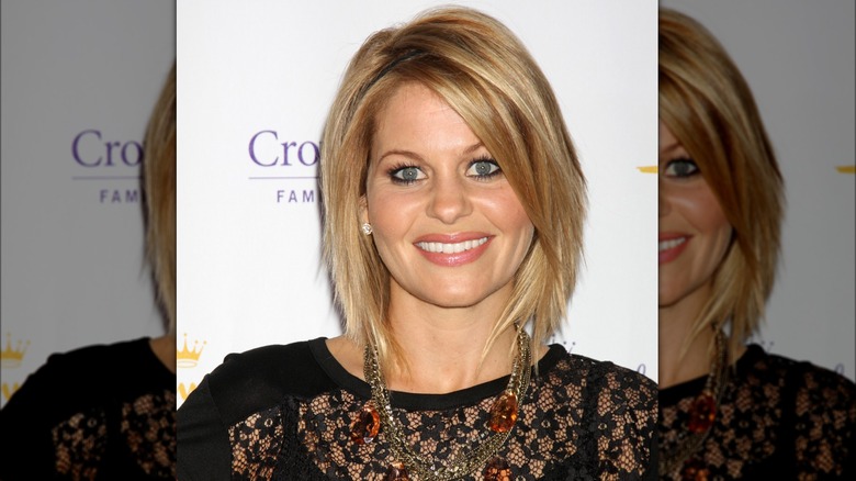 Candace Cameron Bure with a razor cut layered bob